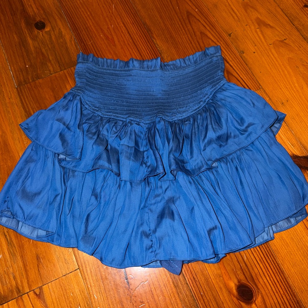 Women’s Blue Ruffled Mini Skirt
